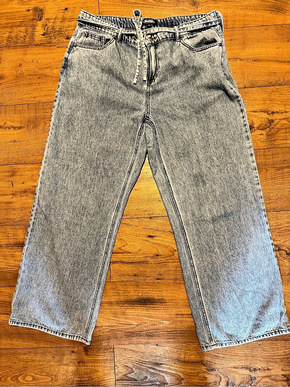 Buffalo Wide Leg Jeans in Gray Waist 12 Like New